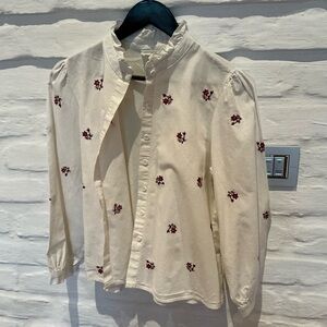Elegant Cream Floral Men's Shirt